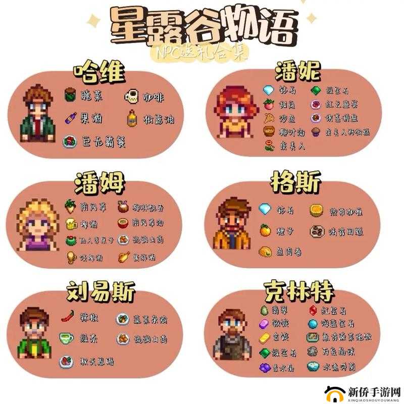 星露谷物语：村民偏爱的礼物清单揭秘