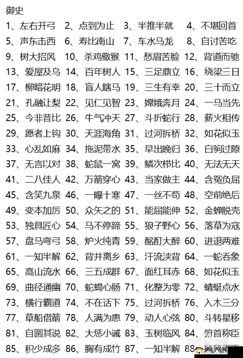 微信成语猜猜看御史第11关答案揭秘：御史关卡答案大全全解析