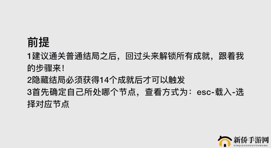 Inside隐藏结局揭秘：触发方法全解析