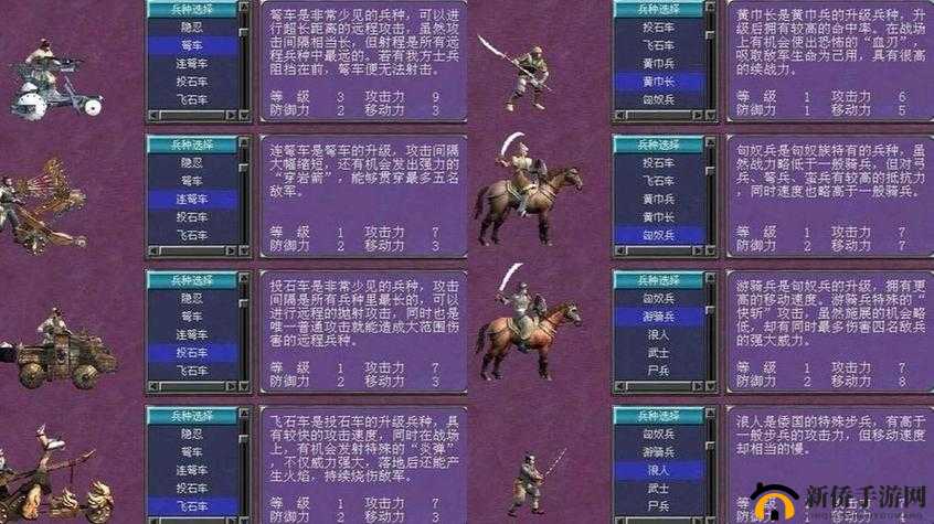 三国群英传-霸王之业深度剖析，全兵种特性、用途与战略搭配解析