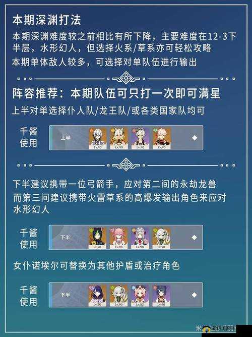 原神2.5版本深渊玩法全面剖析，高效通关策略与深度攻略指南