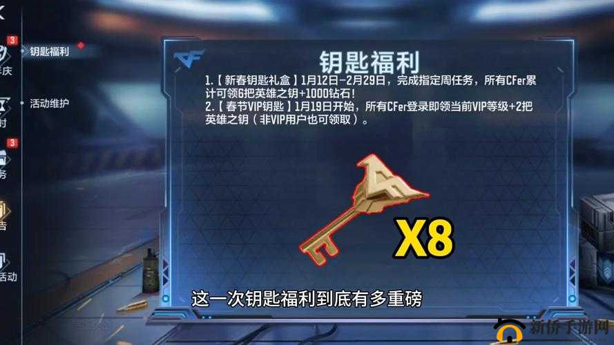 CF手游英雄之钥，解锁珍稀道具的钥匙